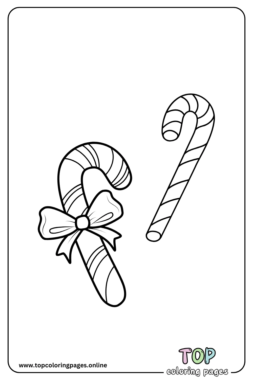 Candy Canes coloring page