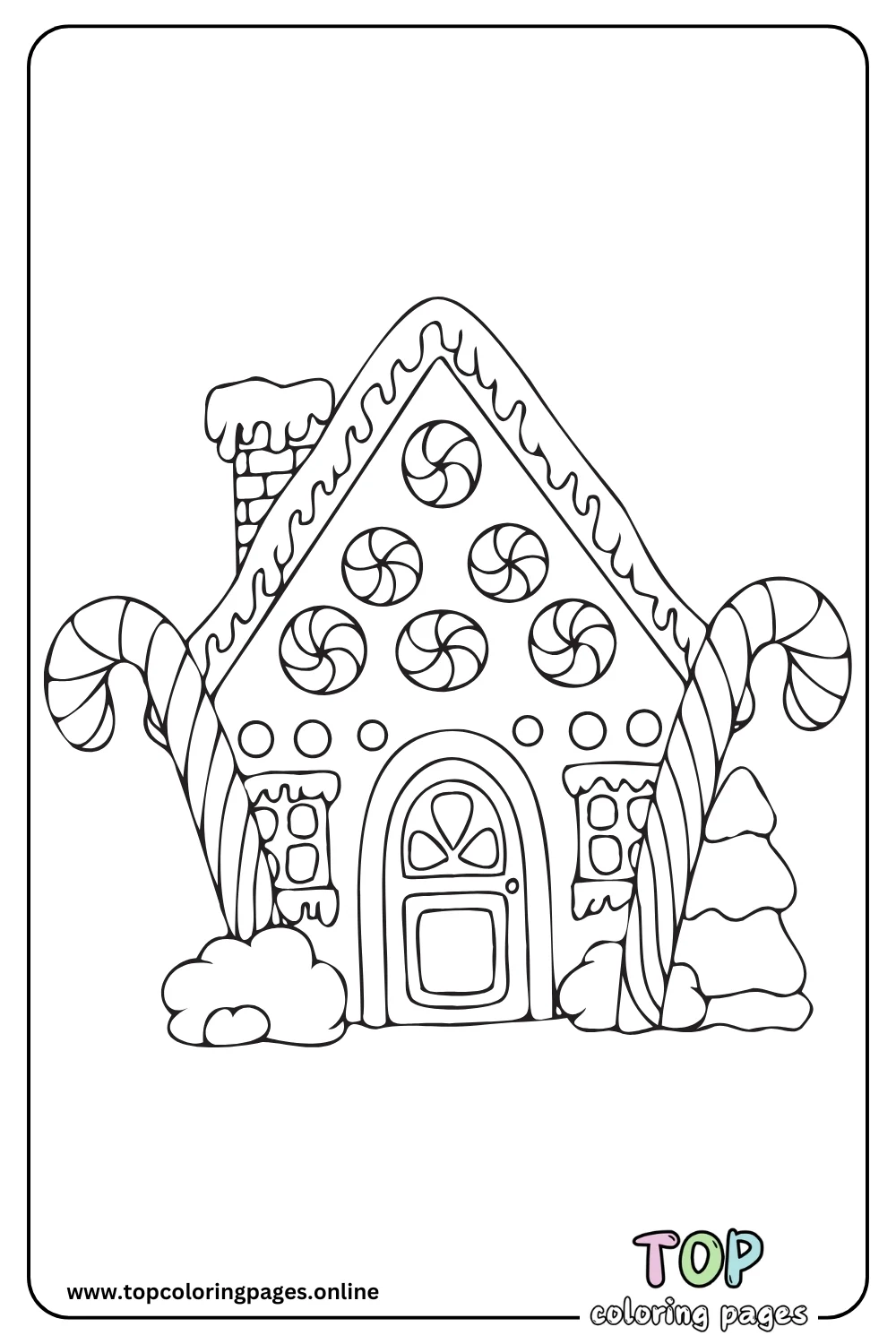 Gingerbread House coloring page