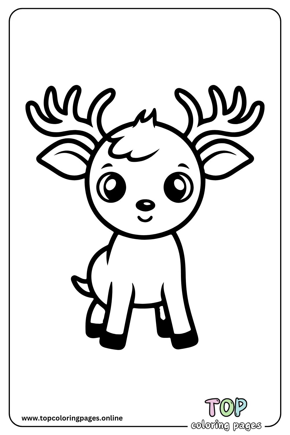 Reindeer coloring page