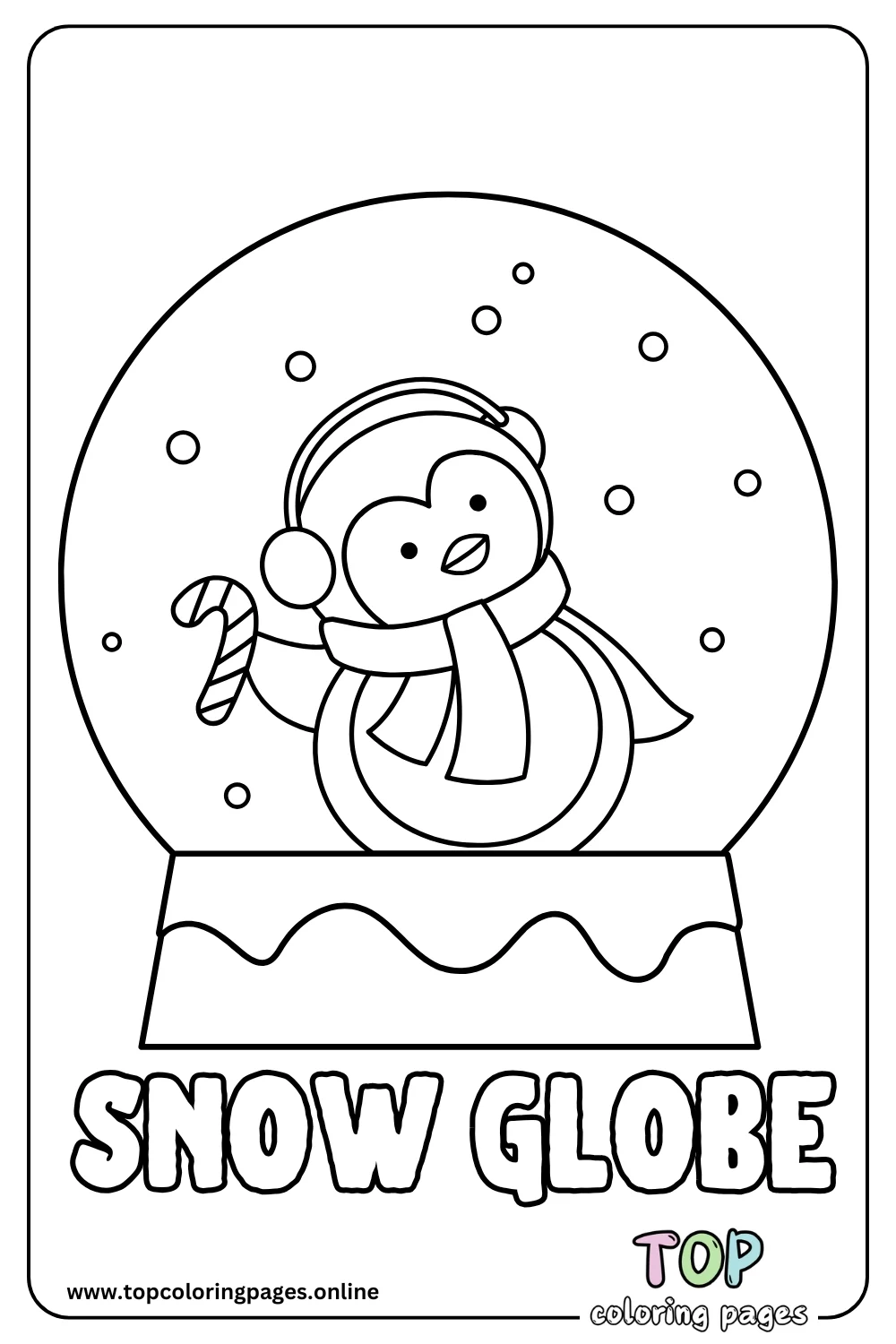 Snow Globe Coloring Page