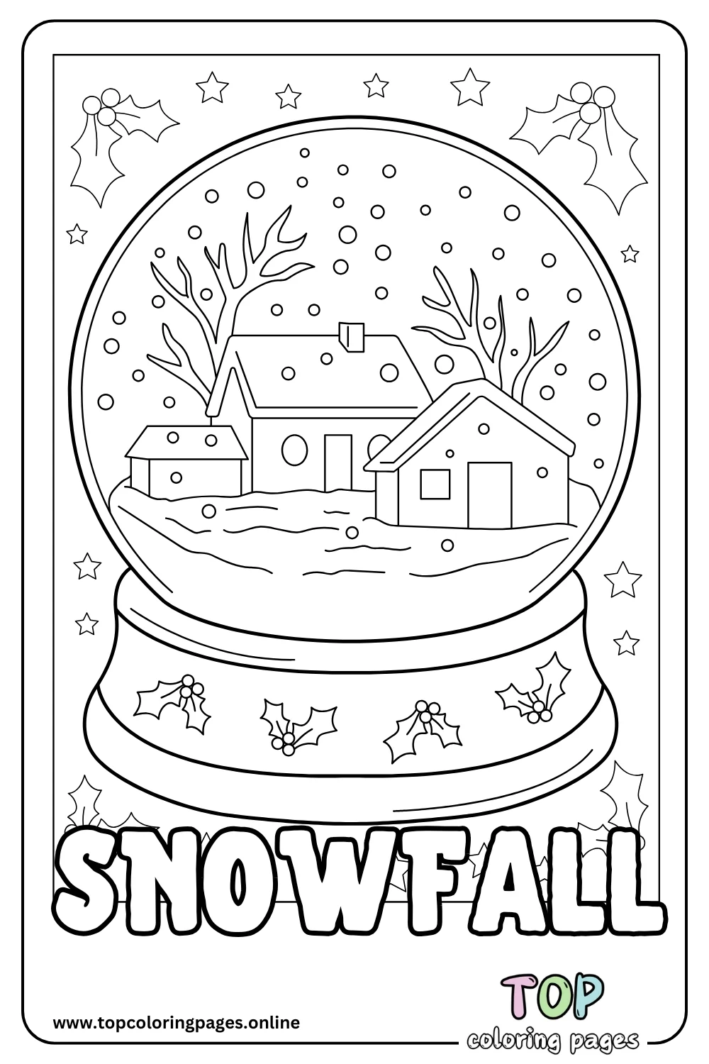 Snowfall Coloring Page