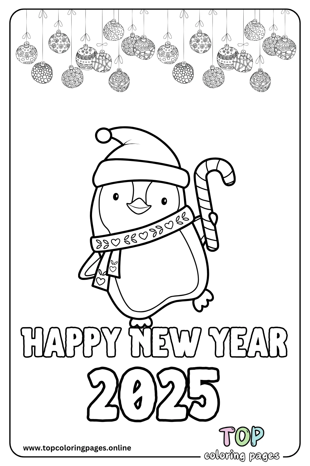 Happy New Year Cute Penguin