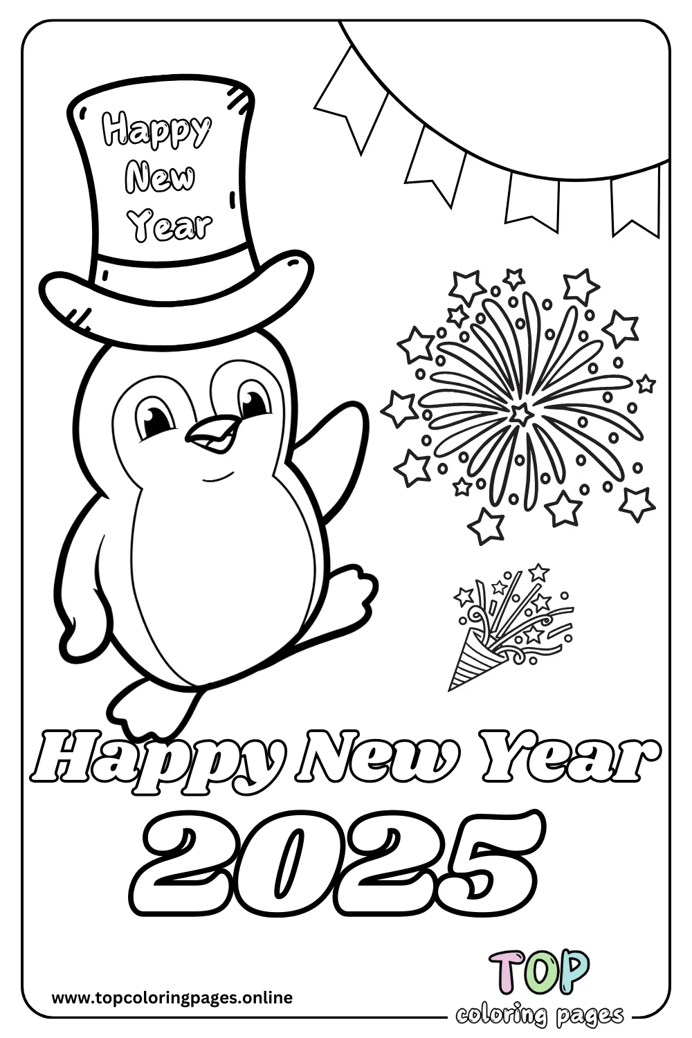 Happy New Year Penguin