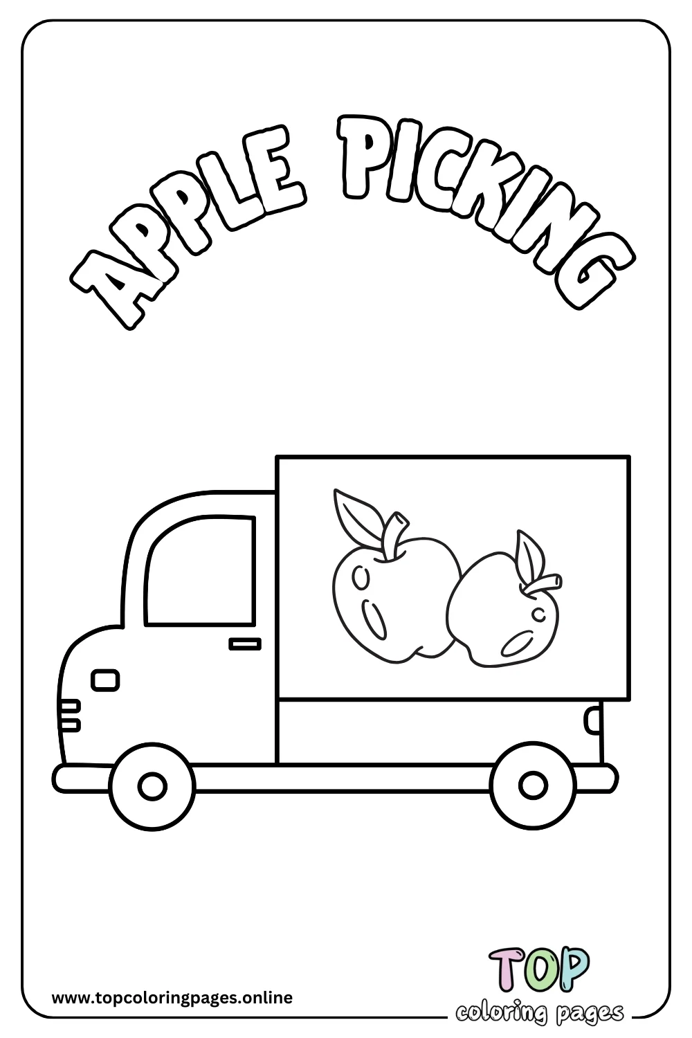 Apple Picking Adventure Coloring Page