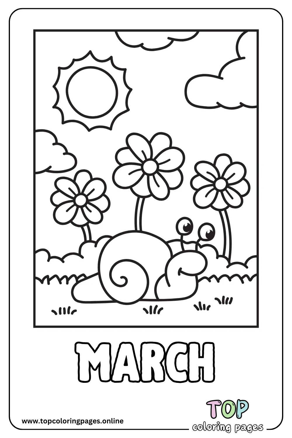 Cute March Coloring Pages