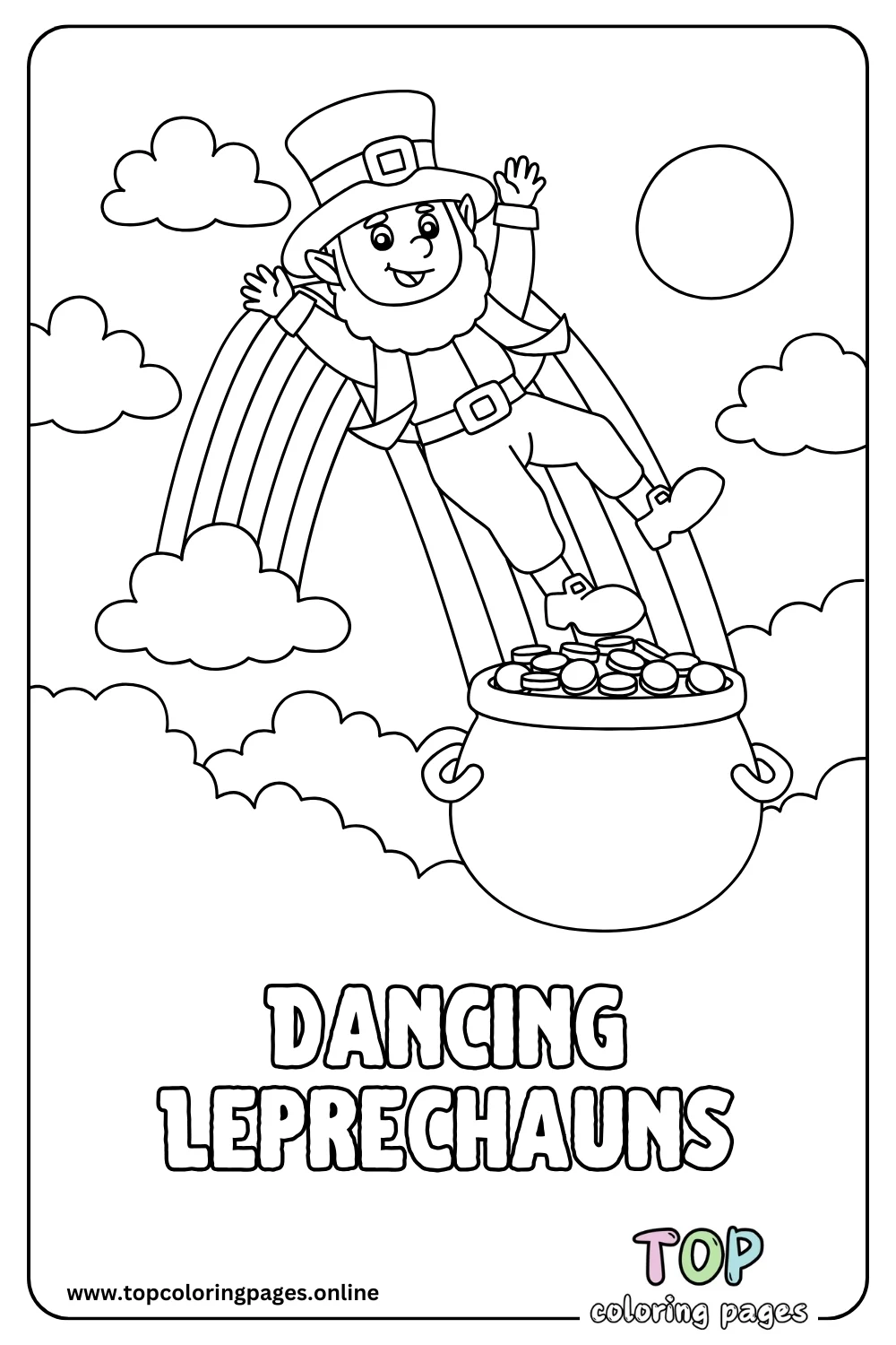 Dancing Leprechauns Coloring Page