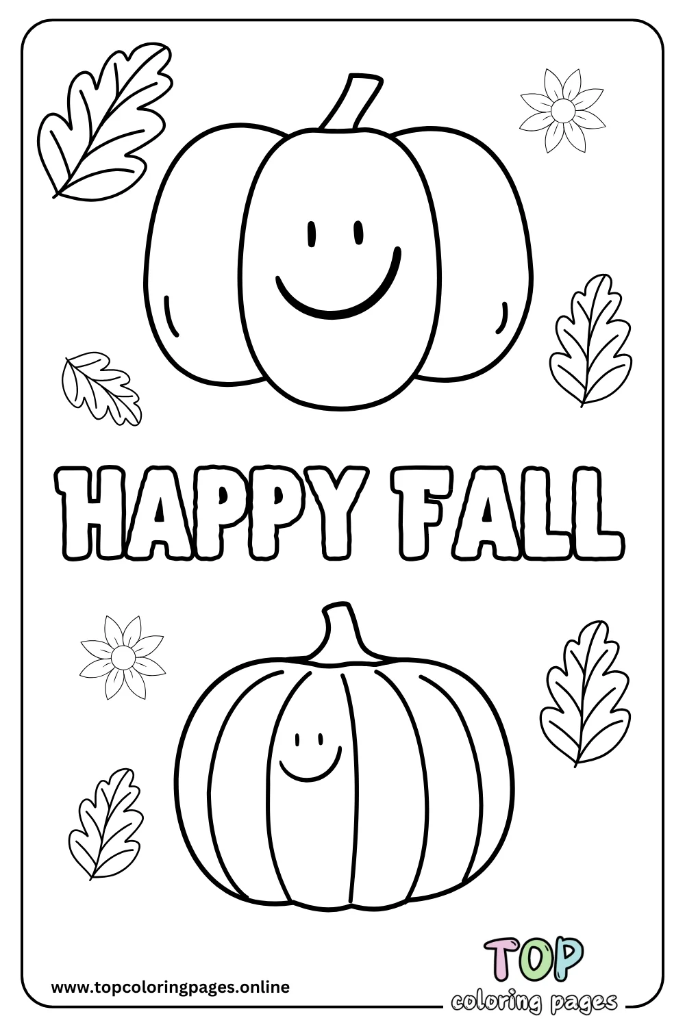 Easy Fall Coloring Sheet