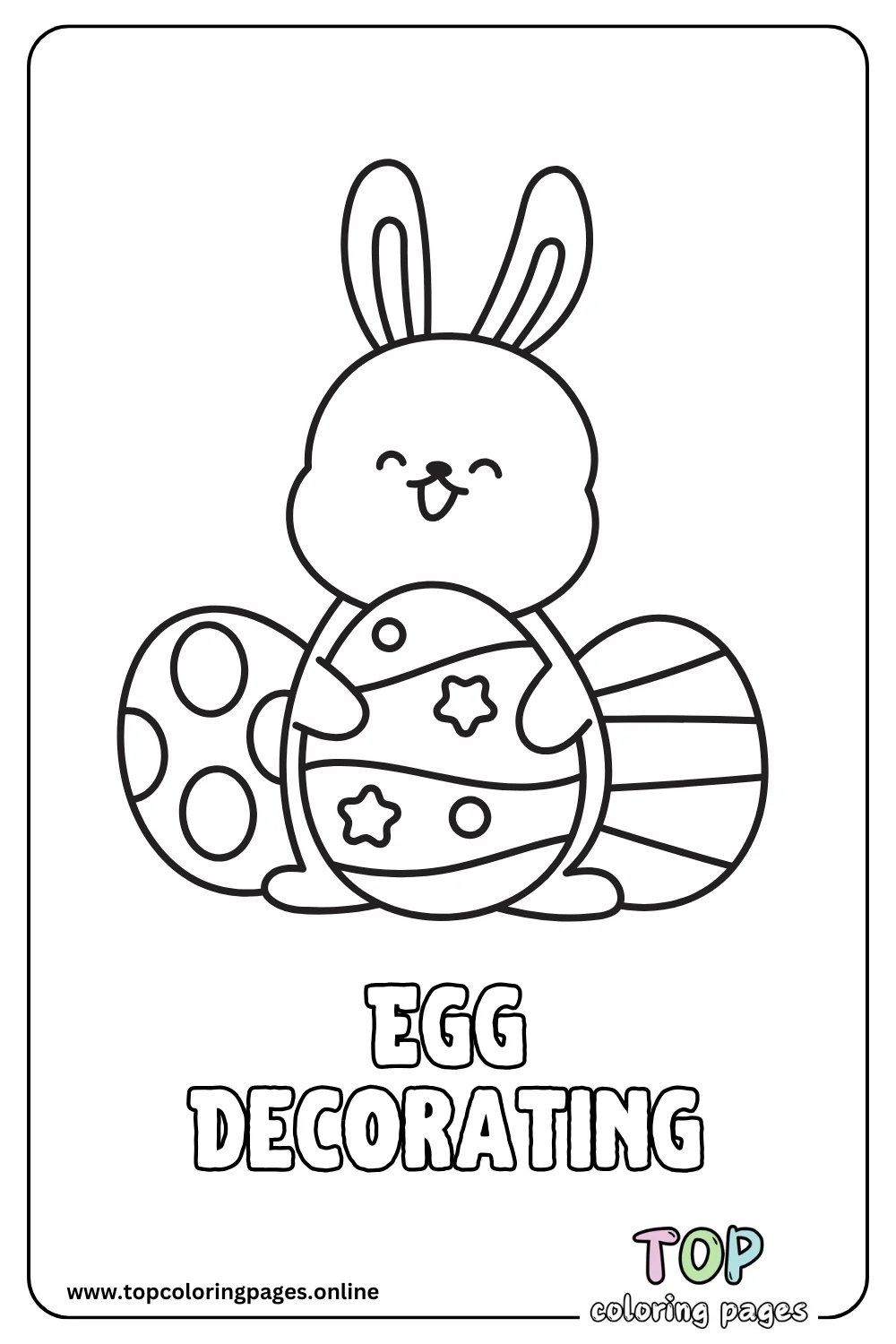 Egg Decorating Coloring Page