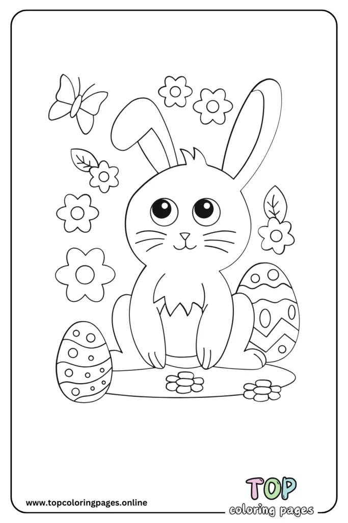 Egg Hunt Coloring Page