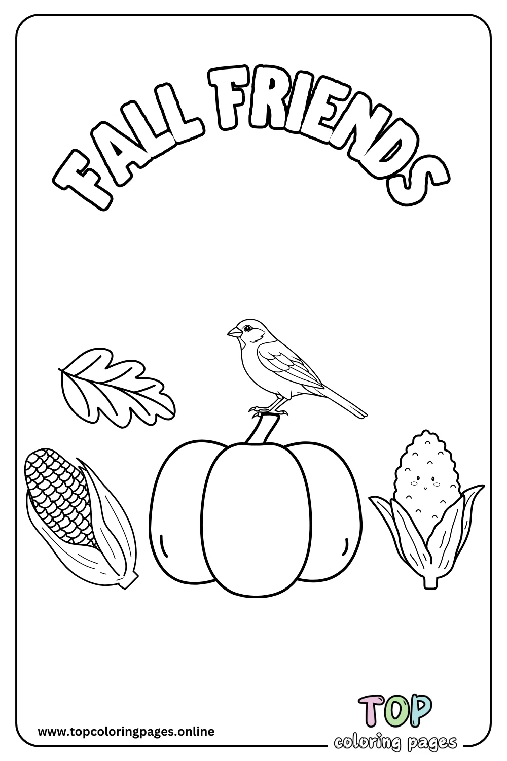 Fall Friends Coloring Sheet