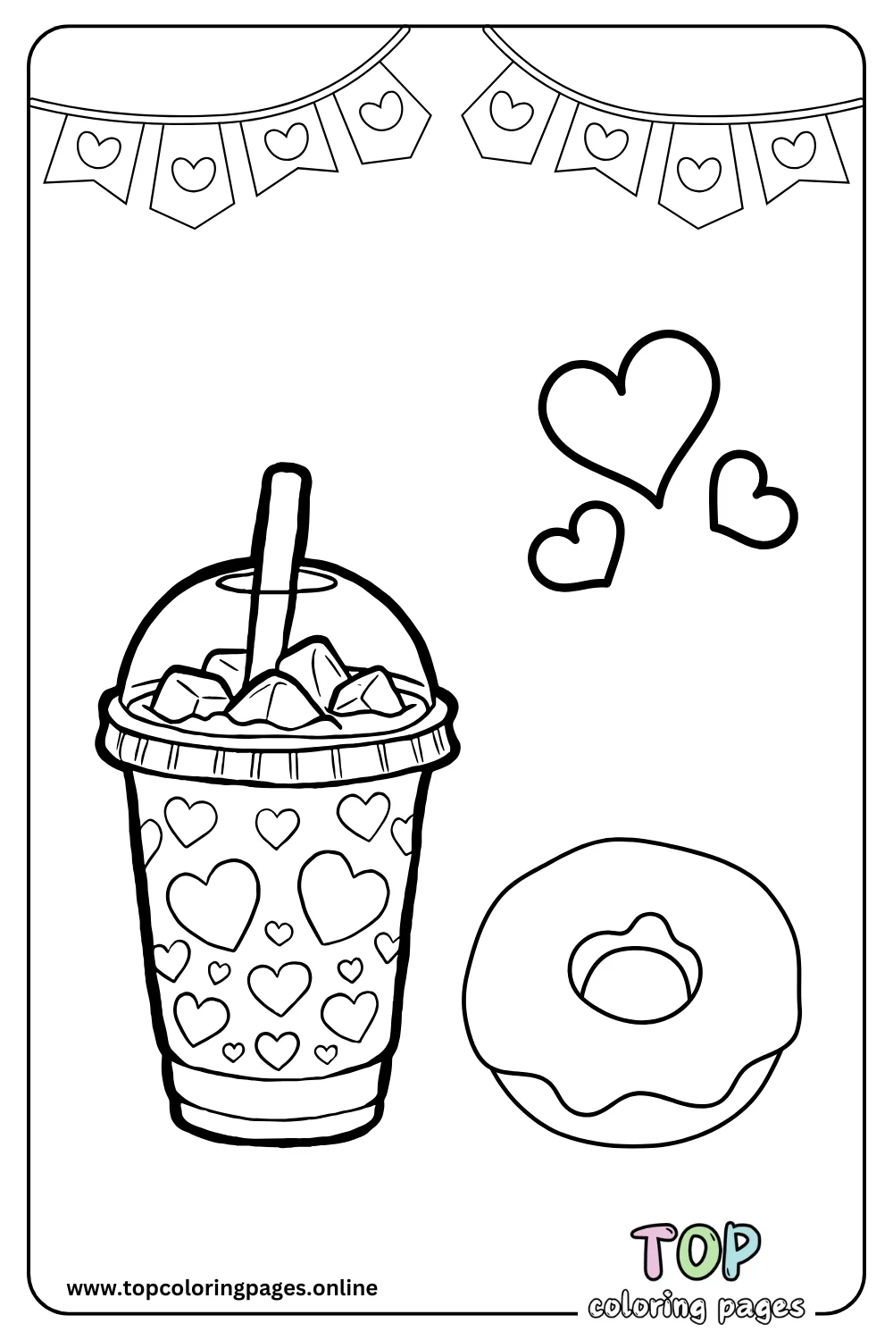 Happy Valentine’s Day Coloring Page