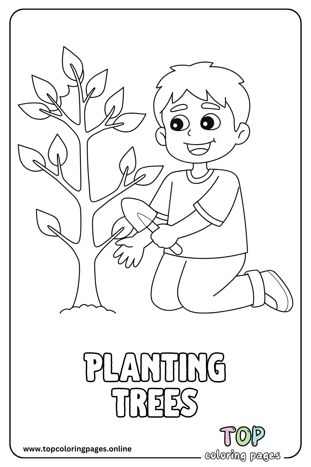 Planting Trees Coloring Page